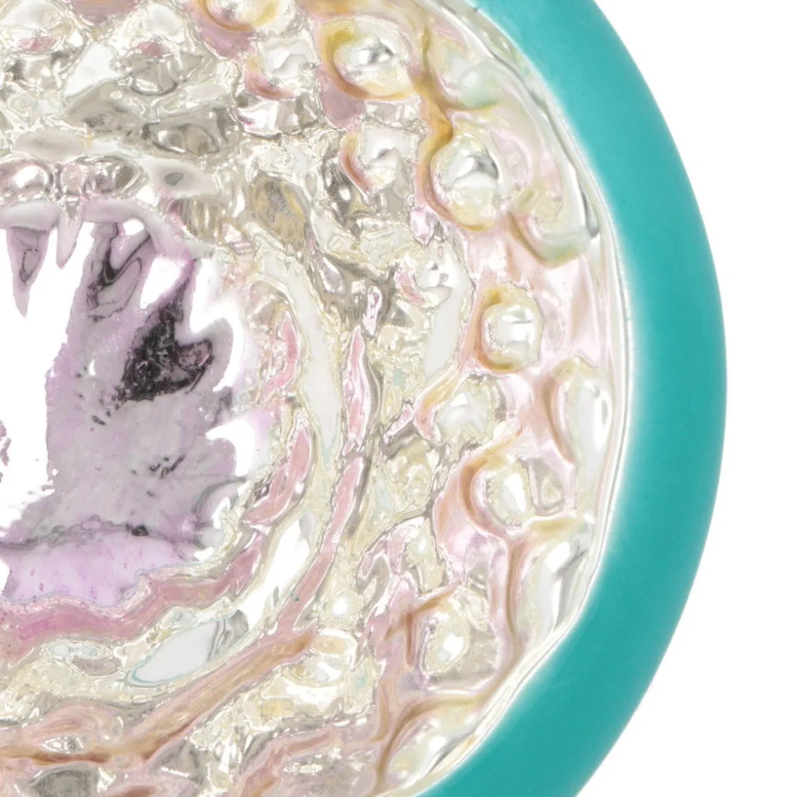 Luxe Kerstbal Met Reflector | Glas | Tealblauw | 8cm