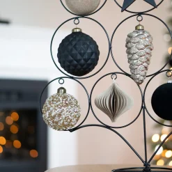 Luxe Kerstbal Pailletten | Glas | Taupe | 8cm