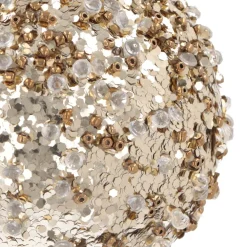 Luxe Kerstbal Pailletten | Glas | Taupe | 8cm