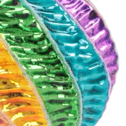 Luxe Kerstbal Swirl | Glas | Multi | 8cm