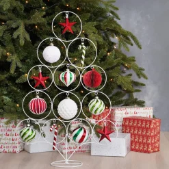 Luxe Kerstbal Ui-vorm Met Swirl | Glas | Groen-wit | 8cm