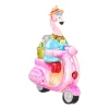 Luxe Kersthanger Flamingo Met Scooter 13cm