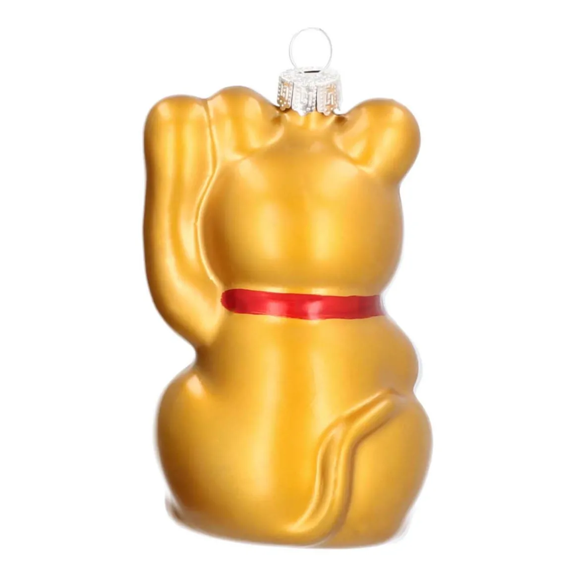 Luxe Kersthanger Maneki Neko - Zwaaiende Kat 11 Cm