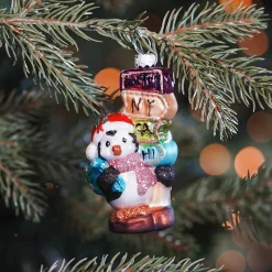 Luxe Kersthanger Pinguin Met Wegwijzer 10cm