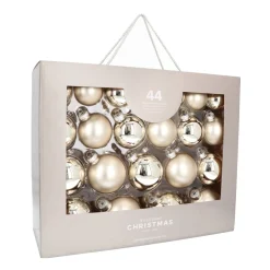 Luxe Lichtgouden Kerstballenset 44 Stuks In Handige Box