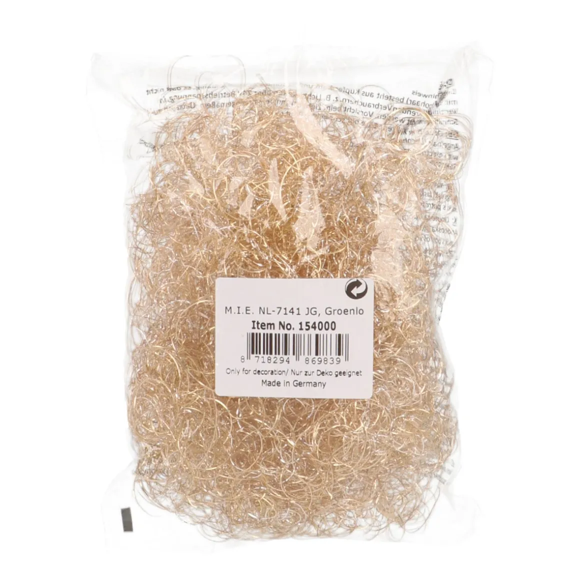 Metalen Engelenhaar | Lichtgoud | 15 Gr