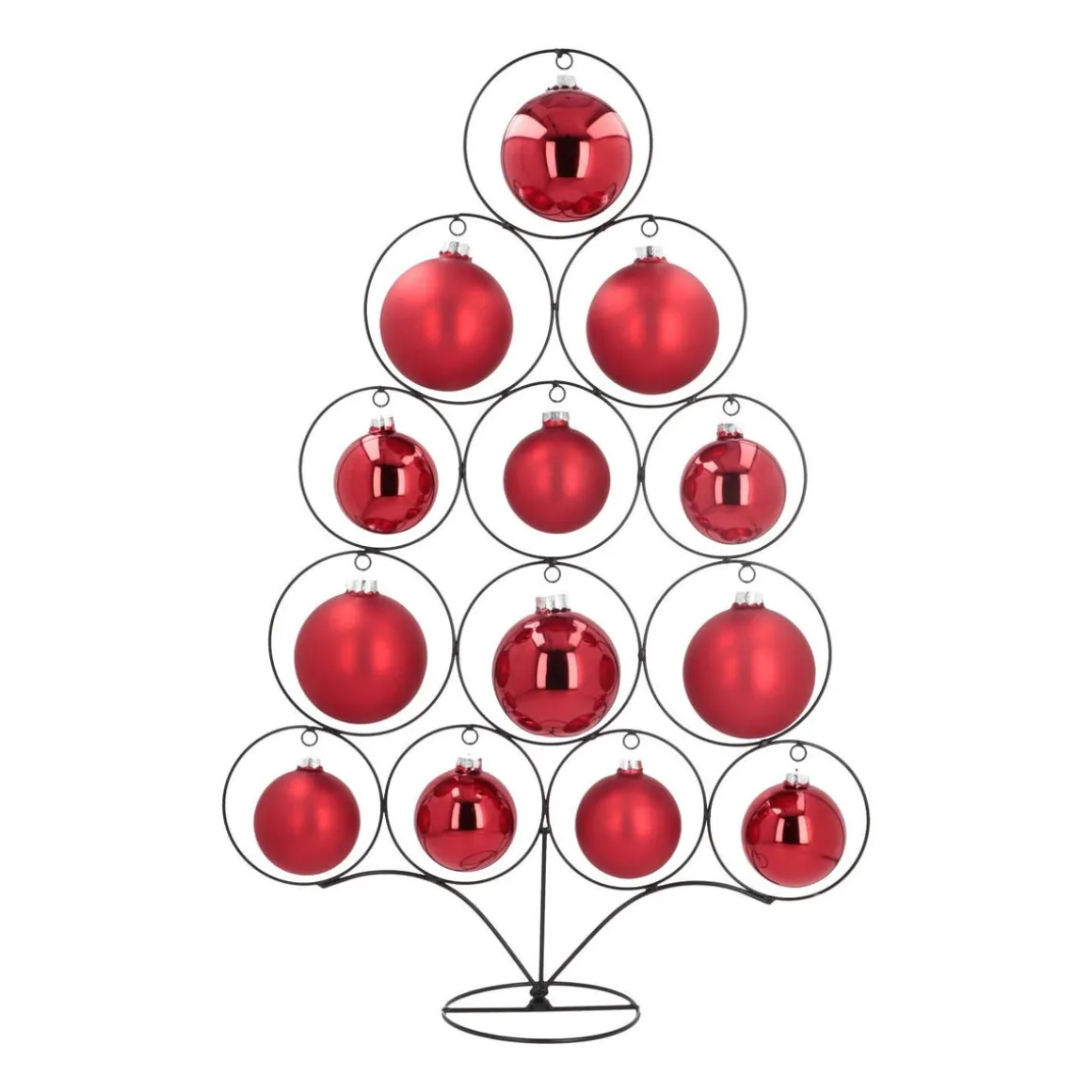 Metalen Kerstboom | Zwart | Rondjes | 80cm