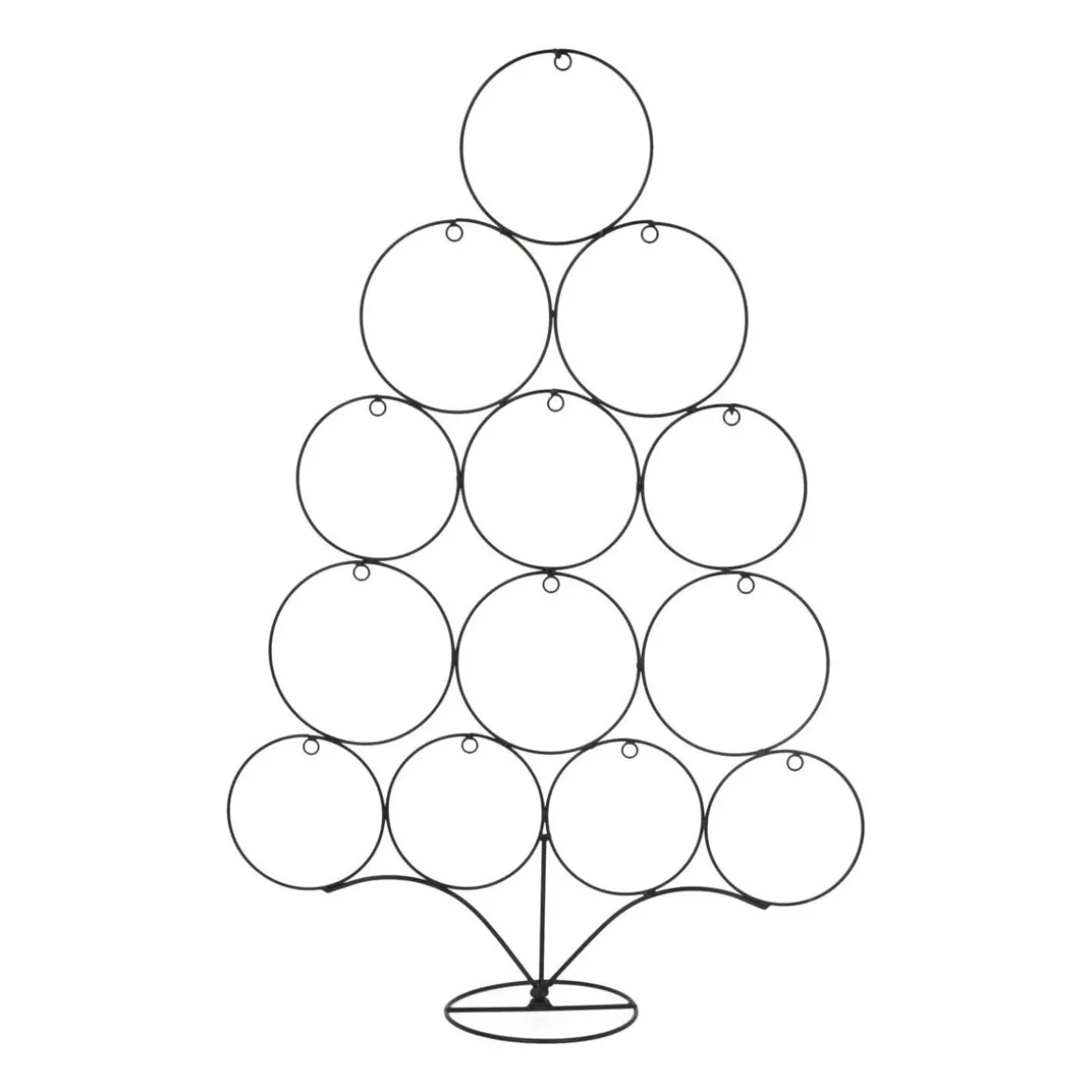 Metalen Kerstboom | Zwart | Rondjes | 80cm