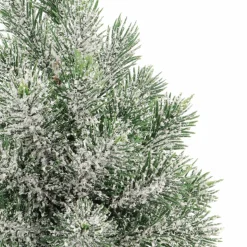 Mini Kerstboom In Jute Zak | 24 Cm | Met Sneeuwlaagje