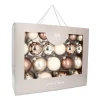 Moderne Scandi Natural Kerstballenset 44 Stuks In Handige Box