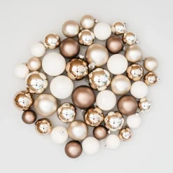 Moderne Scandi Natural Kerstballenset 44 Stuks In Handige Box