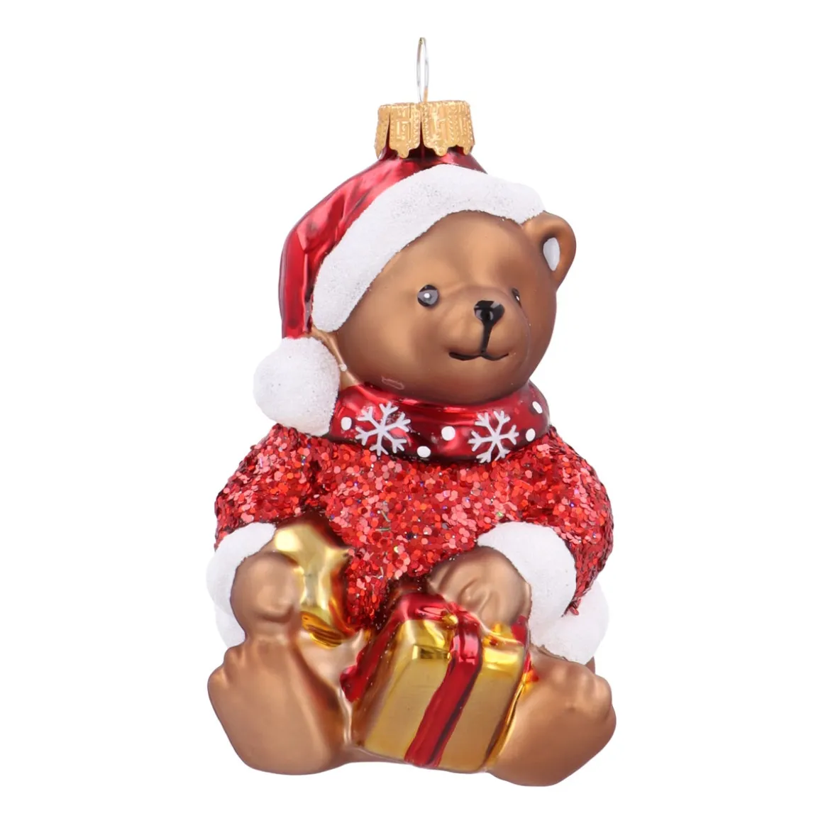 Nostalgische Teddybeer Kersthanger Met Kerstmuts