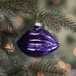 Paarse Glazen Lippen Kersthanger