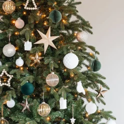 Papieren Kerstbal | Cottage Green | 8 Cm