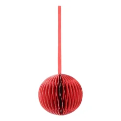 Papieren Kerstbal | Kerstrood | 8 Cm