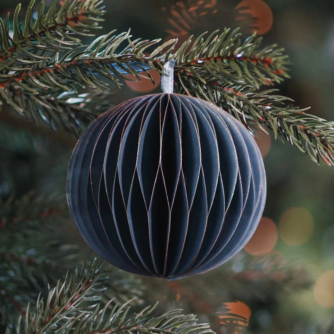 Papieren Kerstbal | Royal Blue | 8 Cm