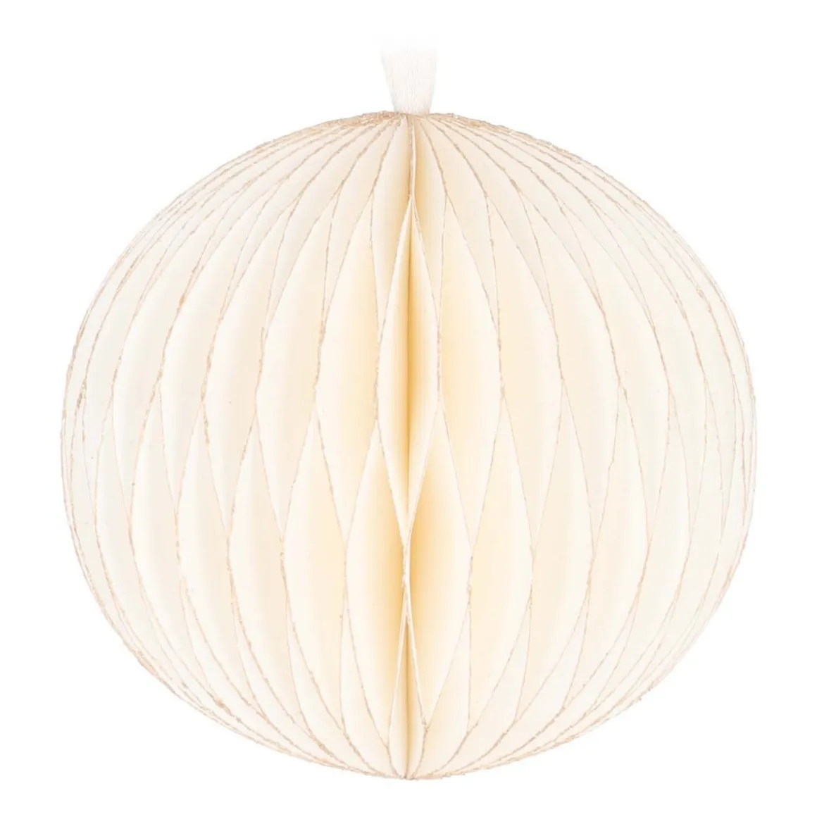 Papieren Kerstbal | Wit | 8 Cm