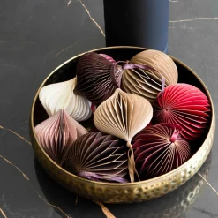 Papieren Kersthanger Ui-vorm | Goudbruin | 8 Cm