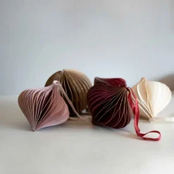 Papieren Kersthanger Ui-vorm | Bordeauxrood | 8 Cm