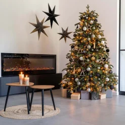 Papieren Kerstster | Goud-zwart | 60 Cm | 7-punts