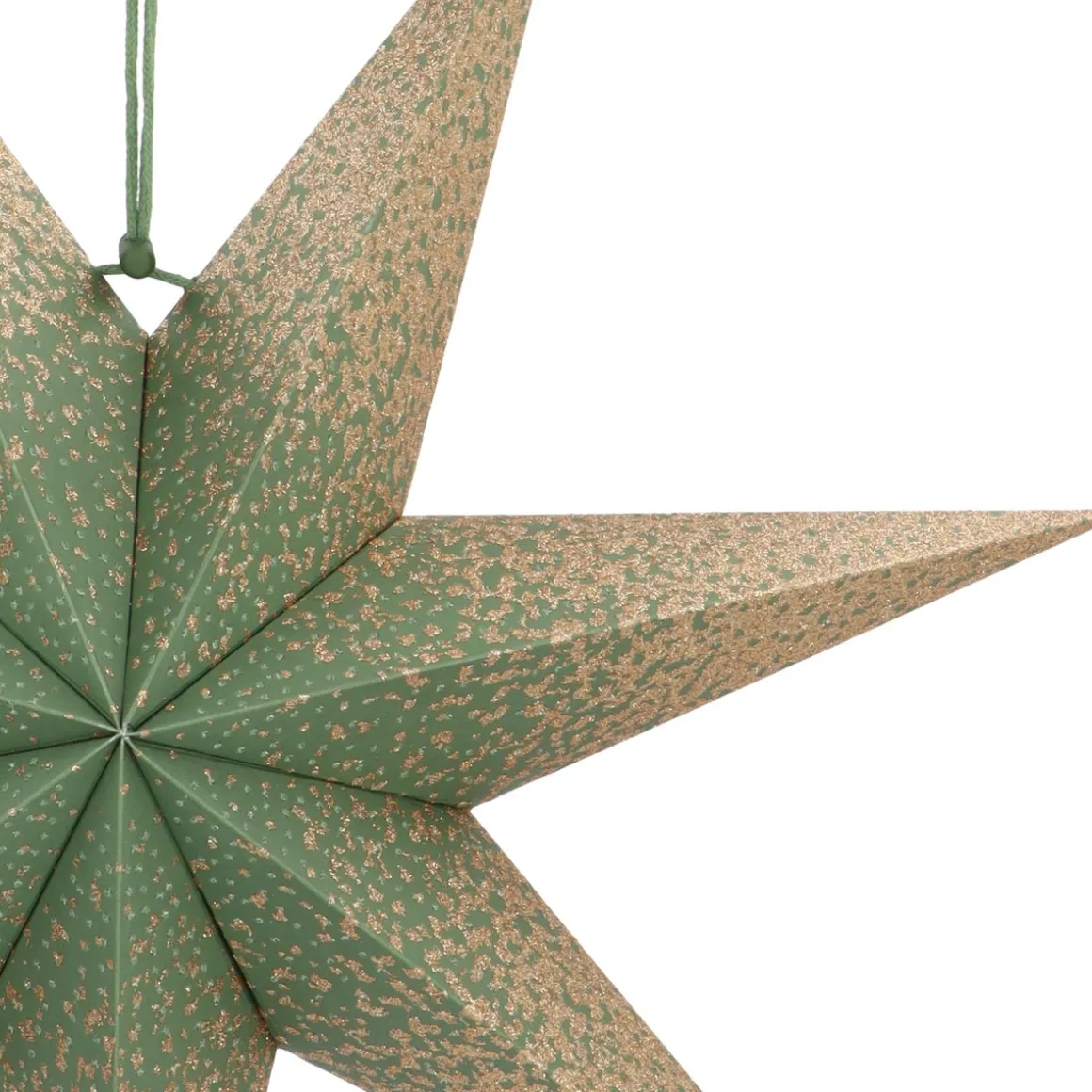 Papieren Kerstster | Groen | 45 Cm | 7-punts