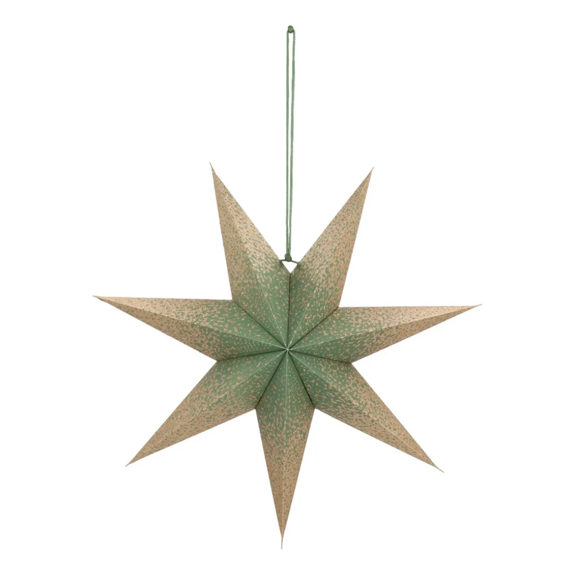 Papieren Kerstster | Groen | 45 Cm | 7-punts