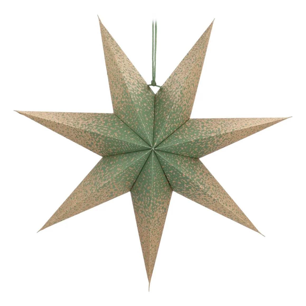 Papieren Kerstster | Groen | 45 Cm | 7-punts