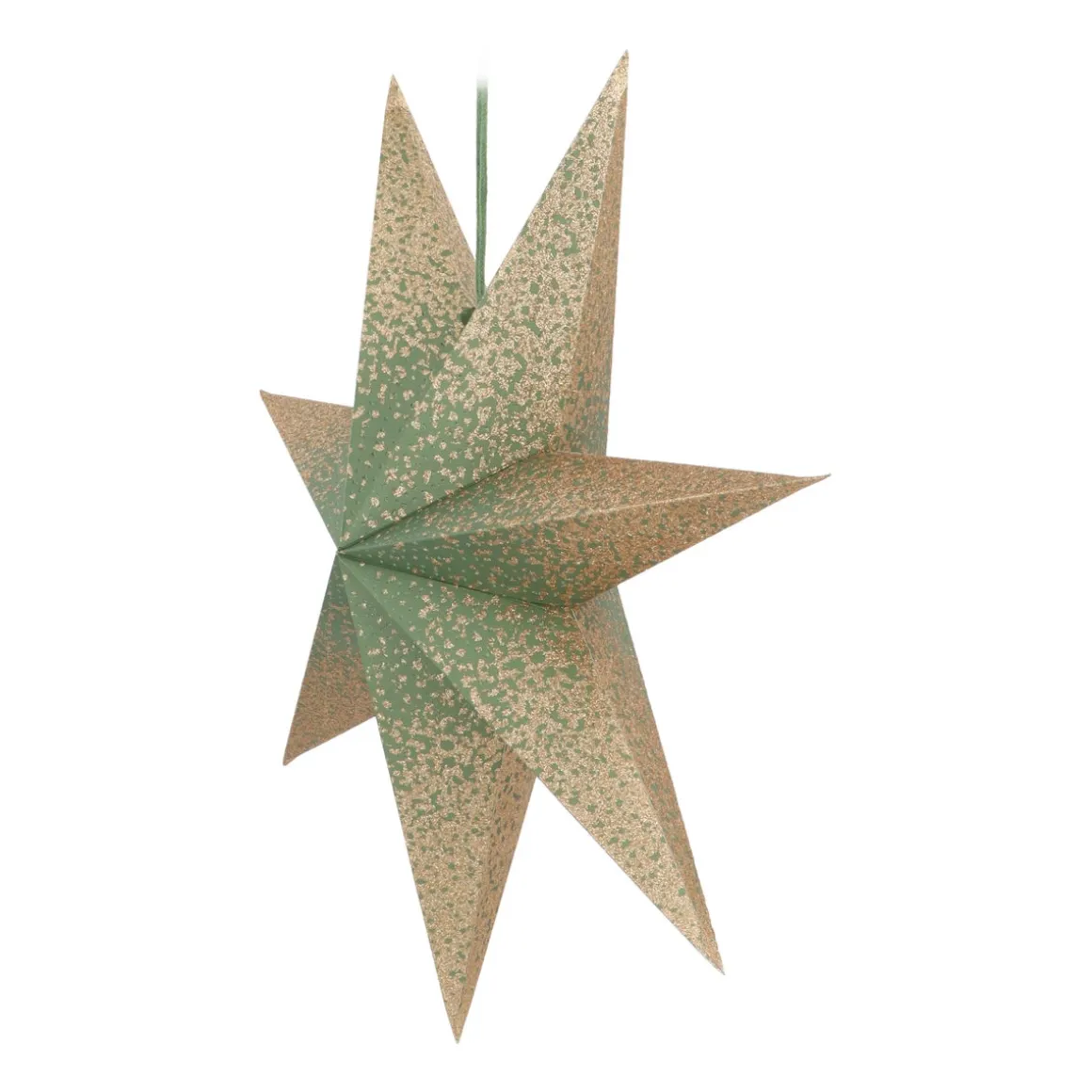 Papieren Kerstster | Groen | 45 Cm | 7-punts