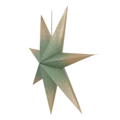 Papieren Kerstster | Groen | 60 Cm | 7-punts