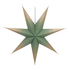 Papieren Kerstster | Groen | 60 Cm | 7-punts