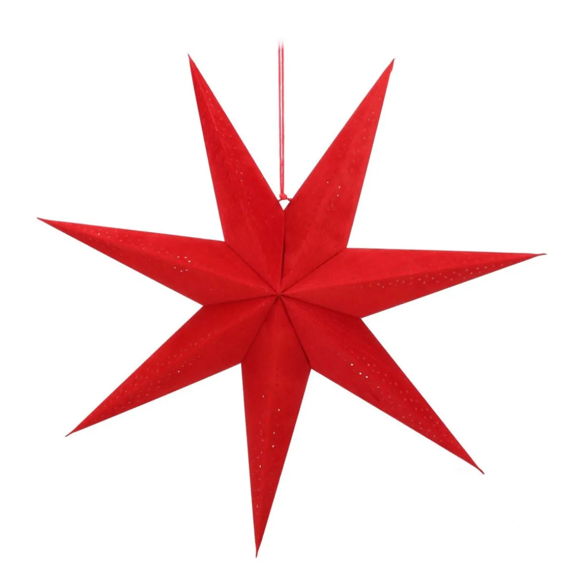 Papieren Kerstster | Kerstrood | 60 Cm | 7-punts | Velvet