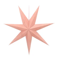 Papieren Kerstster | Oud Roze | 60 Cm | 7-punts | Velvet
