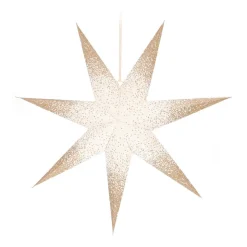 Papieren Kerstster | Wit-champagne | 60 Cm | 7-punts