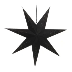 Papieren Kerstster | Zwart | 60 Cm | 7-punts | Velvet