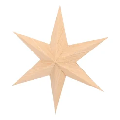 Papieren Kerstster Met Realistische Houtnerf