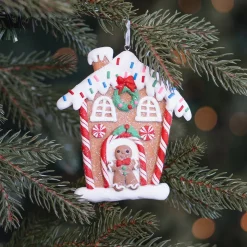 Peperkoek Huisje Kersthanger In Traditionele Kleurenl