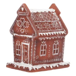 Peperkoekhuis | Led-verlichting | Polyresin | 17cm