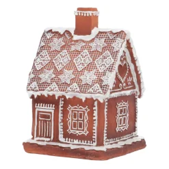 Peperkoekhuis | Led-verlichting | Polyresin | 18cm