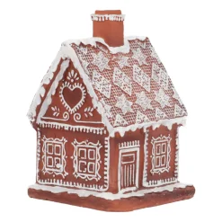 Peperkoekhuis | Led-verlichting | Polyresin | 18cm