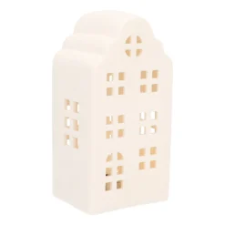 Porseleinen Grachtenpandje Als Kersthuisje