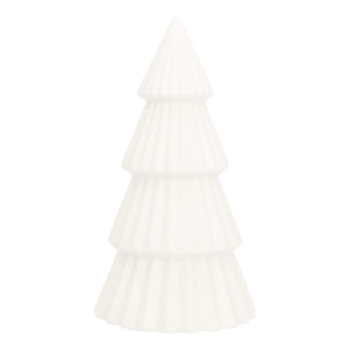 Porseleinen Kerstboom Met LED | Wit | 20 Cm