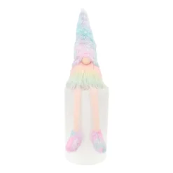 Regenboogkleurige Zittende Gnoom | Stof | 45cm