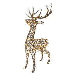 Rieten Rendier Kerstverlichting | 100 Cm | LED Met Timer