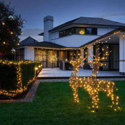 Rieten Rendier Kerstverlichting | 100 Cm | LED Met Timer