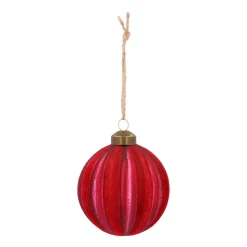 Rode Kerstbal Met Nostalgisch Vilt