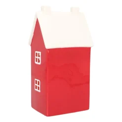 Rood Kersthuisje 'Herenhuis' Met Led