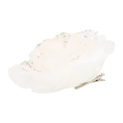 Roos Op Clip Wit 12 Cm