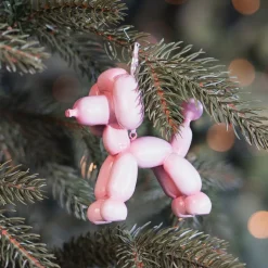 Roze Design Kersthanger 'ballonhondje'