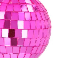 Roze Disco Kerstbal Met Reflecterende Spiegeltjes