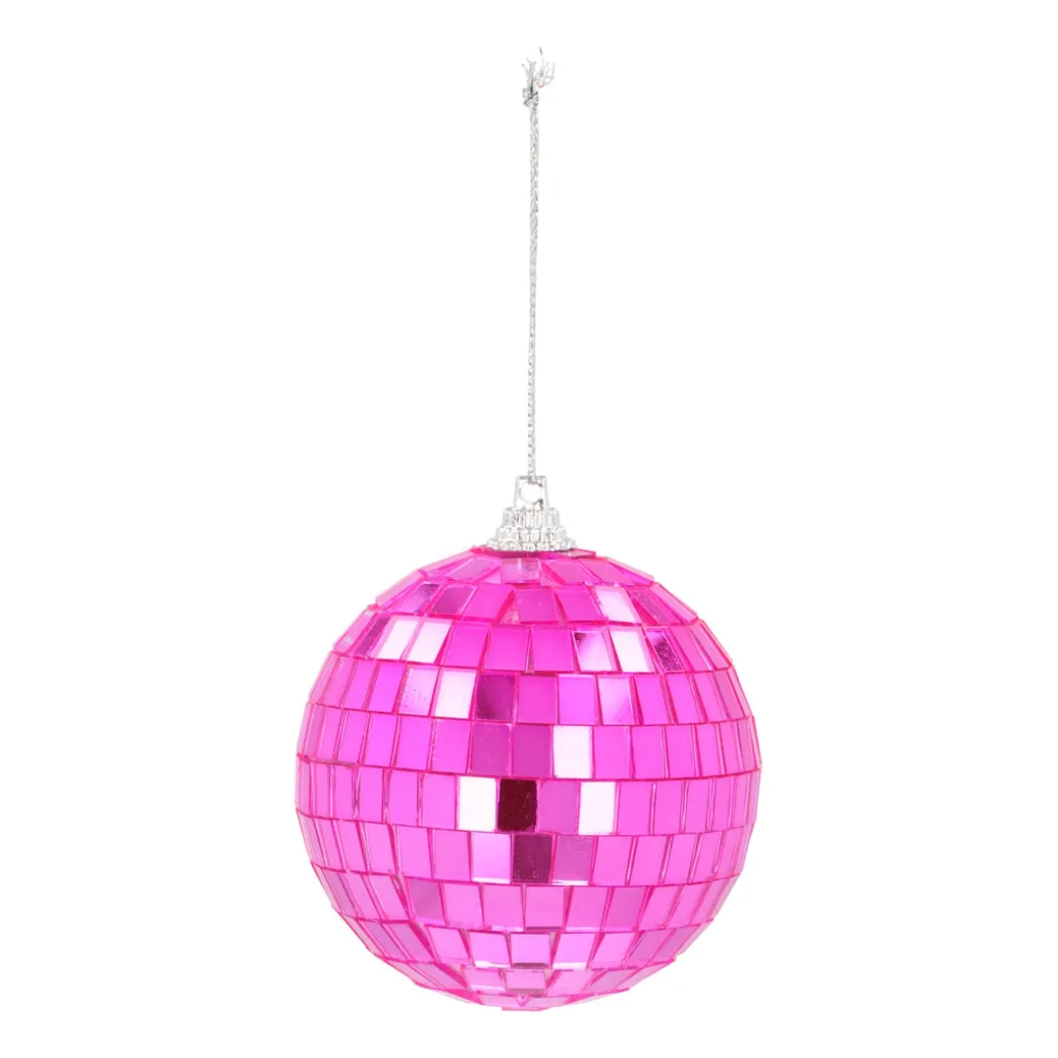 Roze Disco Kerstbal Met Reflecterende Spiegeltjes